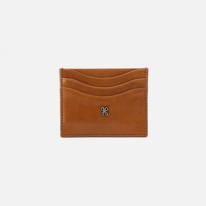 Hobo Women's Max Card Case in Polished Leather - Truffle | New Arrivals