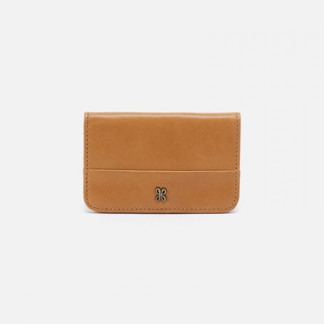Hobo Women's Jill Mini Card Case in Polished Leather - Natural | New Arrivals