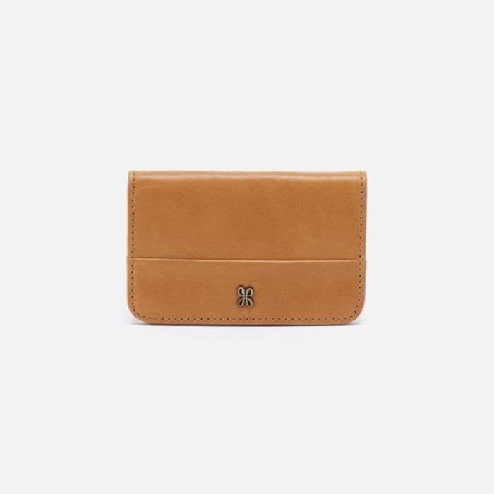 Hobo Women's Jill Mini Card Case in Polished Leather - Natural | New Arrivals