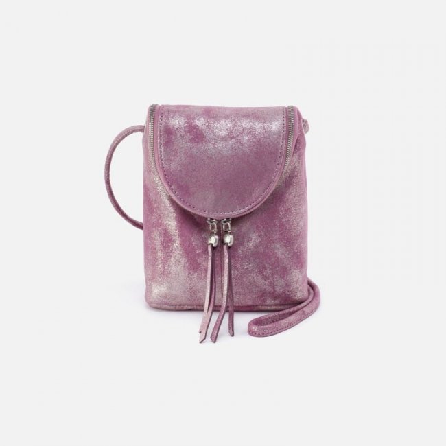 Hobo Women's Fern Crossbody in Metallic Leather - Violet Metallic | New Arrivals