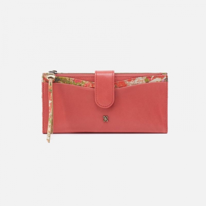 Hobo Women's Max Continental Wallet in Mixed Leathers - Cherry Blossom | New Arrivals