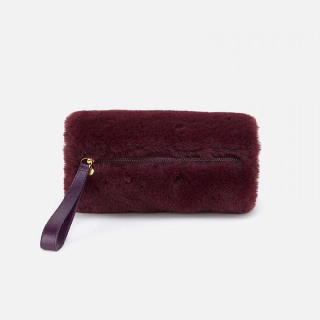 Hobo Women's Zuri Muff in Faux Fur and Polished Leather - Plum | New Arrivals
