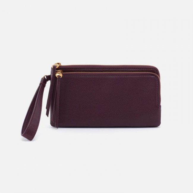 Hobo Women's Dayton Wristlet in Pebbled Leather - Ruby Wine | New Arrivals