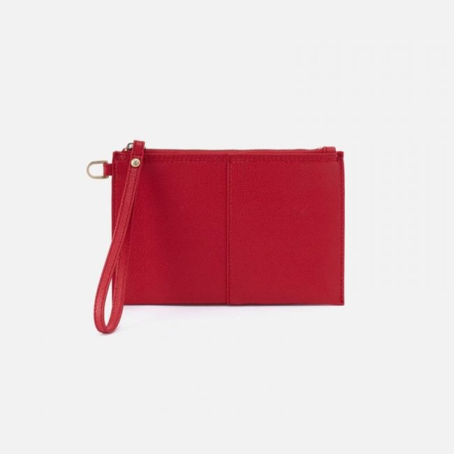 Hobo Women's Vida Small Pouch in Micro Pebbled Leather - Tango Red | New Arrivals