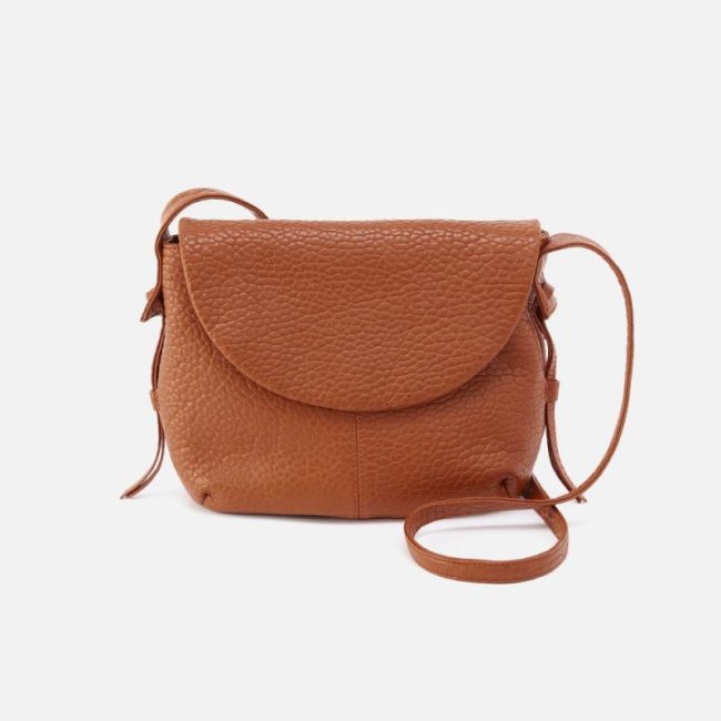 Hobo Women's Bonita Messenger Crossbody in Bubble Pebbled Leather - Brown | New Arrivals