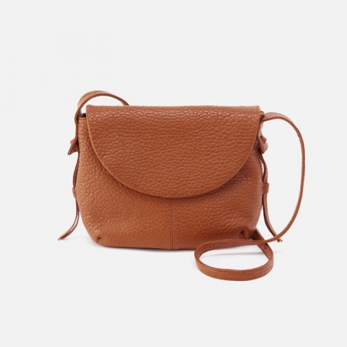 Hobo Women's Bonita Messenger Crossbody in Bubble Pebbled Leather - Brown | New Arrivals