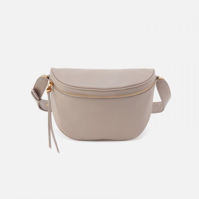 Hobo Women's Juno Belt Bag in Silk Napa Leather - Warm Grey | New Arrivals