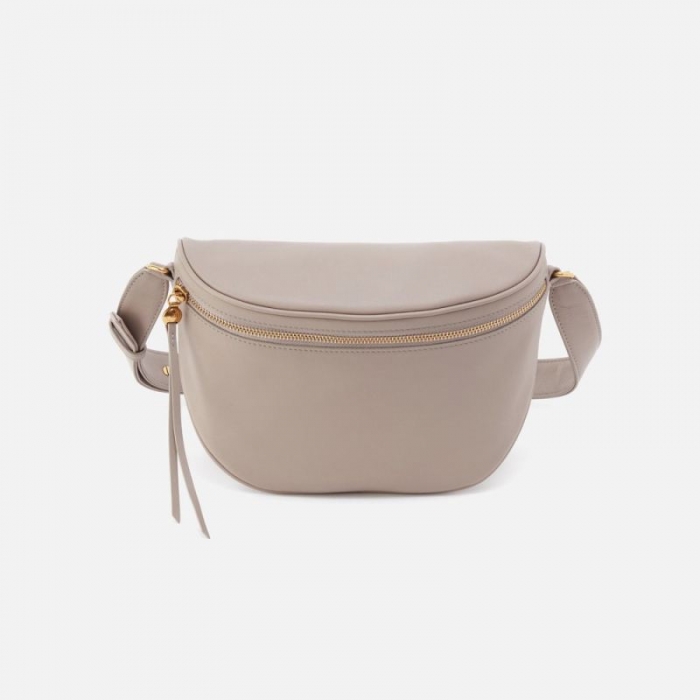 Hobo Women's Juno Belt Bag in Silk Napa Leather - Warm Grey | New Arrivals