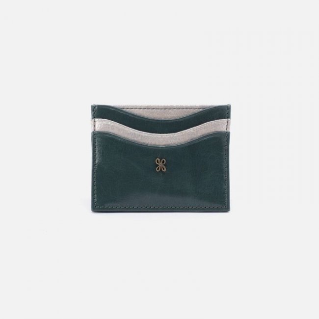 Hobo Women's Max Card Case in Mixed Leathers - Sage Leaf | New Arrivals
