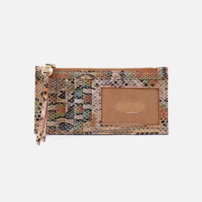 Hobo Women's Carte Card Case in Printed Leather - Opal Snake Print | New Arrivals