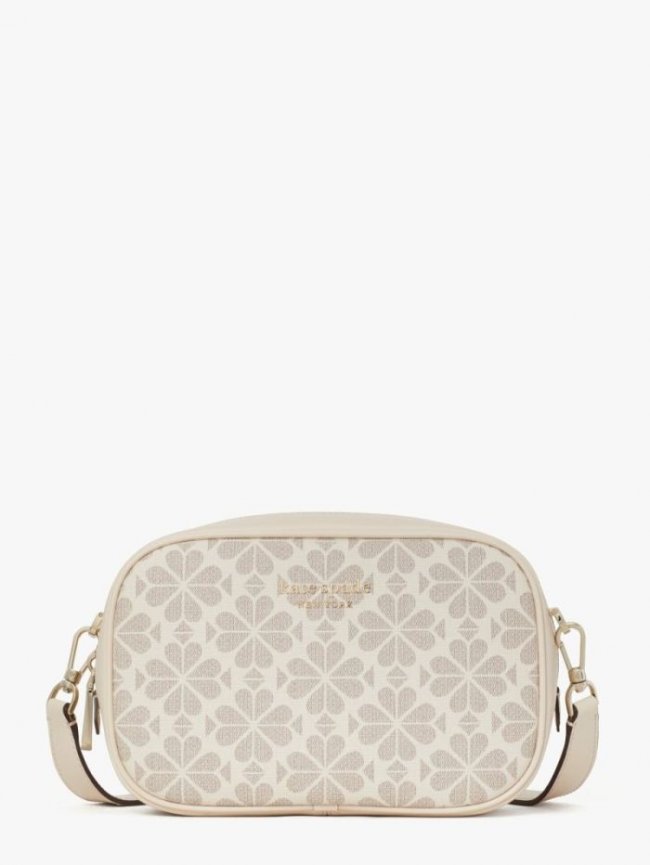 Kate Spade Women's Parchment Multi Spade Flower Coated Canvas Infinite Medium Camera Bag | Canada