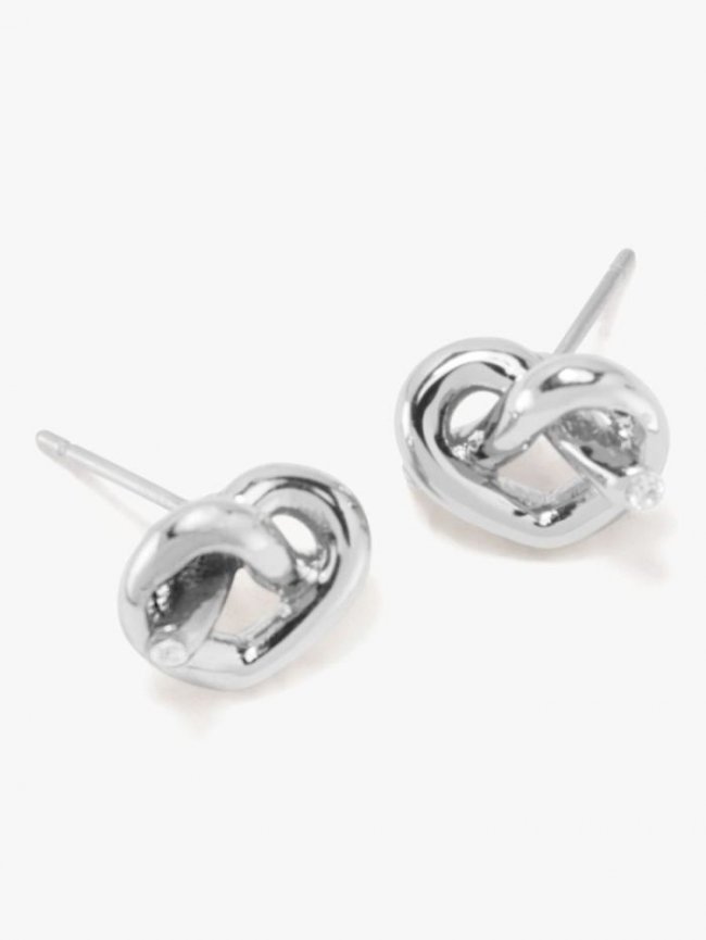 Kate Spade Women's Silver Loves Me Knot Studs | Canada