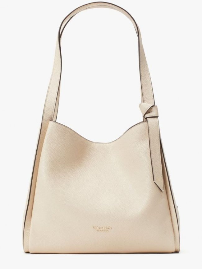 Kate Spade Women's Warm Stone Multi Knott Colorblocked Large Shoulder Bag | Canada New Arrivals