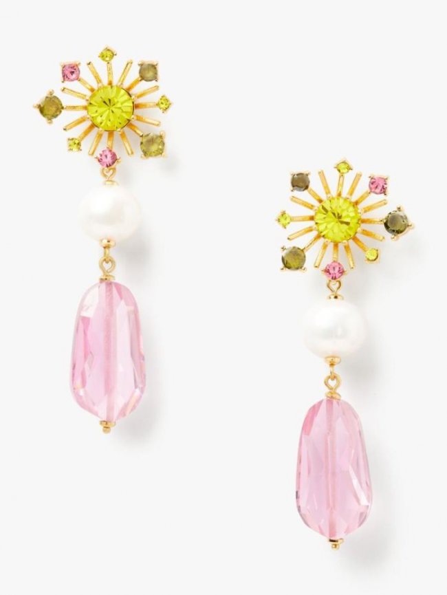 Kate Spade Women's Multi Rooftop Garden Linear Earrings | Canada