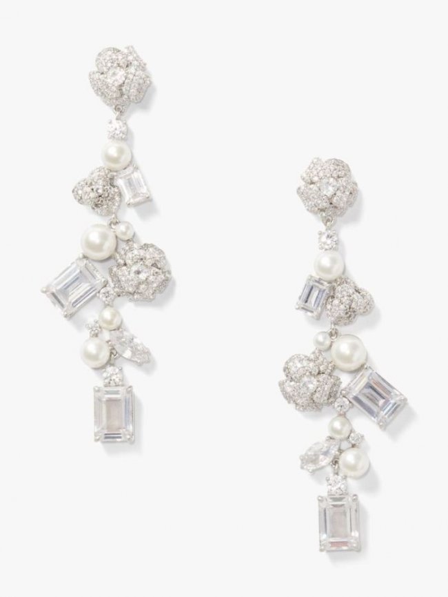 Kate Spade Women's White Multi Bouquet Toss Statement Earrings | Canada