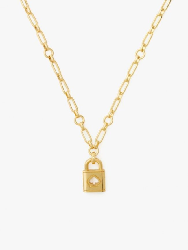 Kate Spade Women's Gold. Lock And Spade Pendant | Canada
