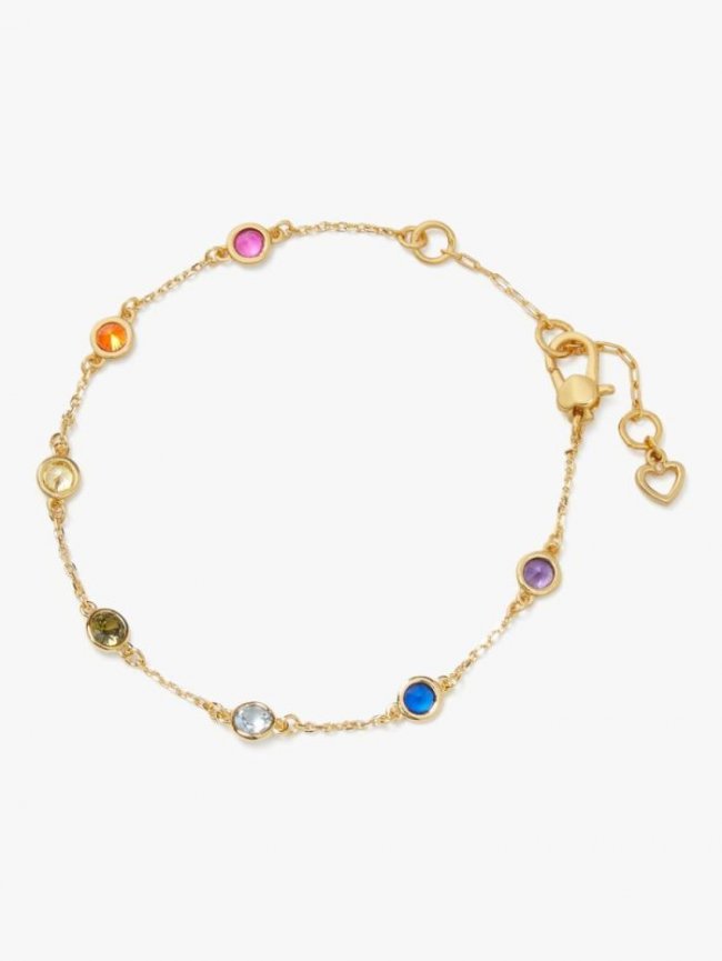 Kate Spade Women's Multi Rainbow Dot Linear Bracelet | Canada