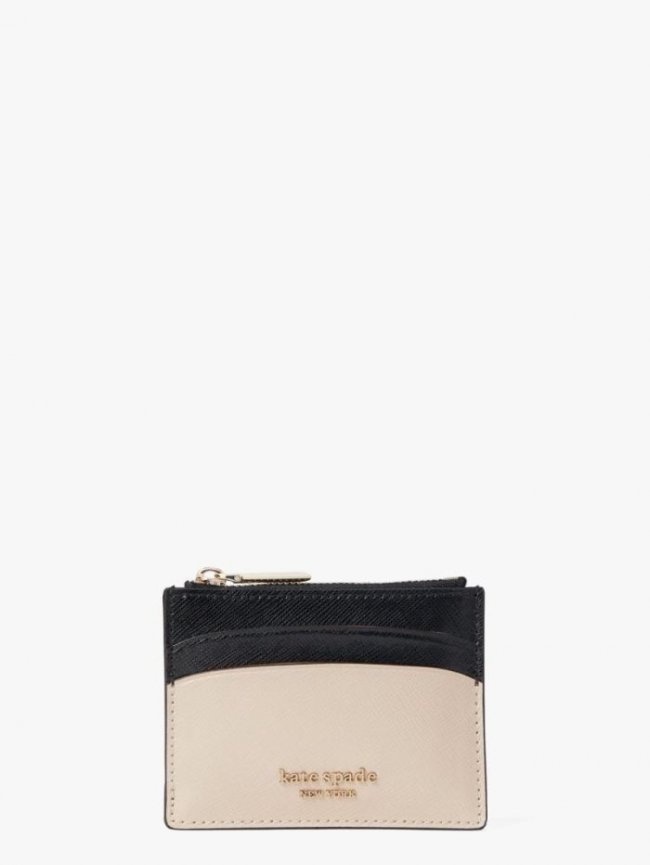 Kate Spade Women's Warm Beige/Black Spencer Coin Cardholder | Canada
