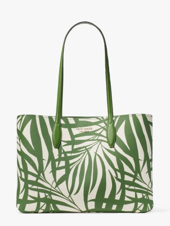 Kate Spade Women's Bitter Greens Multi All Day Palm Fronds Large Tote | Canada