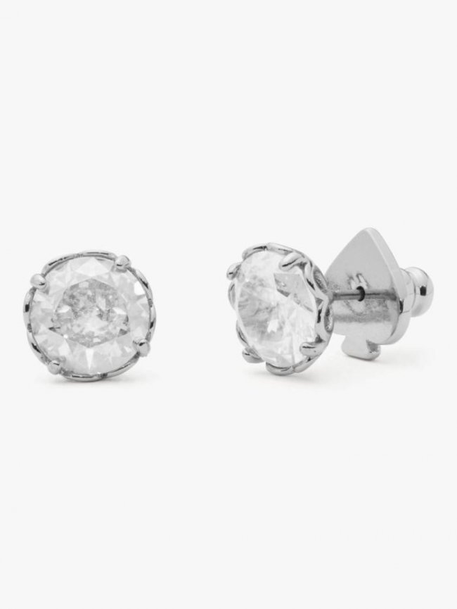 Kate Spade Women's Clear/Silver That Sparkle Round Earrings | Canada