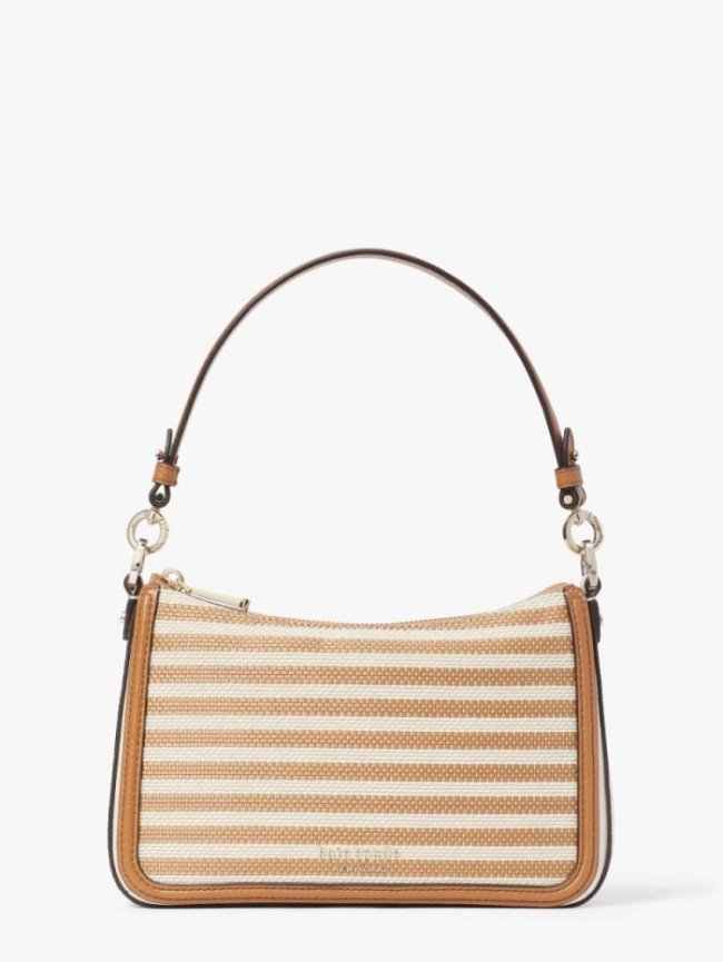 Kate Spade Women's Parchment Multi Hudson Striped Medium Convertible Crossbody | Canada