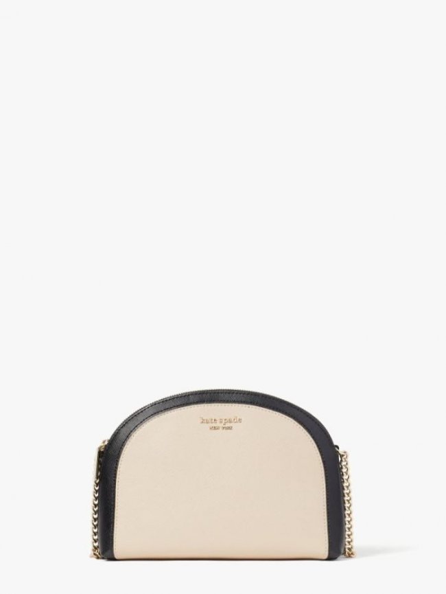 Kate Spade Women's Warm Beige/Black Spencer Double-Zip Dome Crossbody | Canada