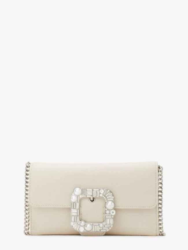 Kate Spade Women's Ivory/Ivory Bridal Buckle Crossbody | Canada