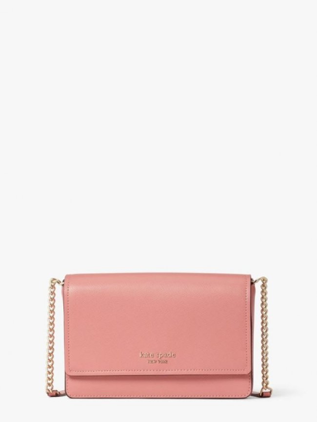 Kate Spade Women's Serene Pink Spencer Flap Chain Wallet | Canada