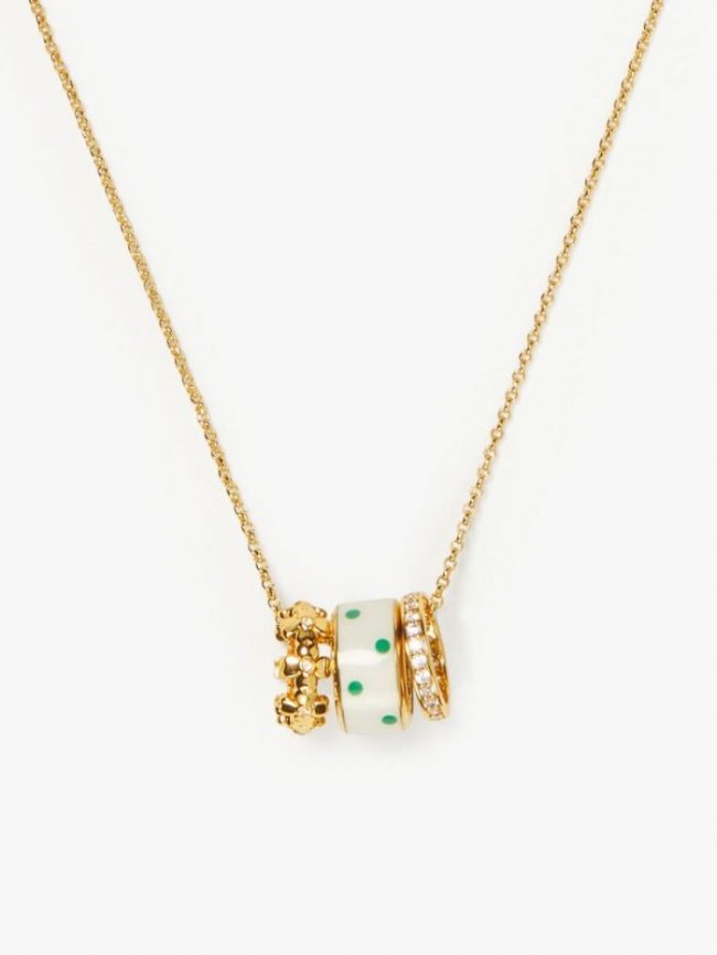 Kate Spade Women's Sun Dot Heritage Spade Flower Stacked Mini Pendant | Canada