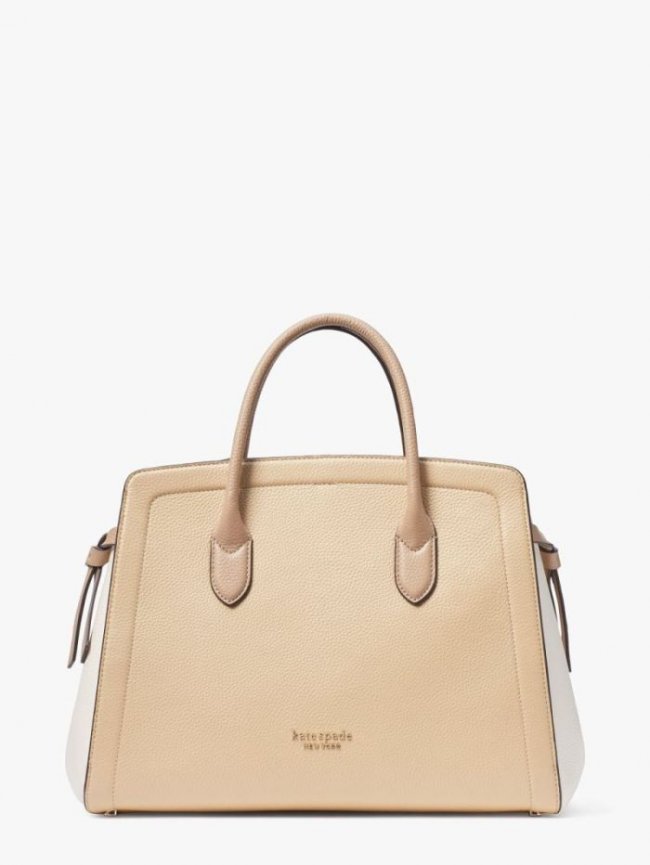 Kate Spade Women's Duck Green Multi Knott Colorblocked Medium Satchel | Canada New Arrivals
