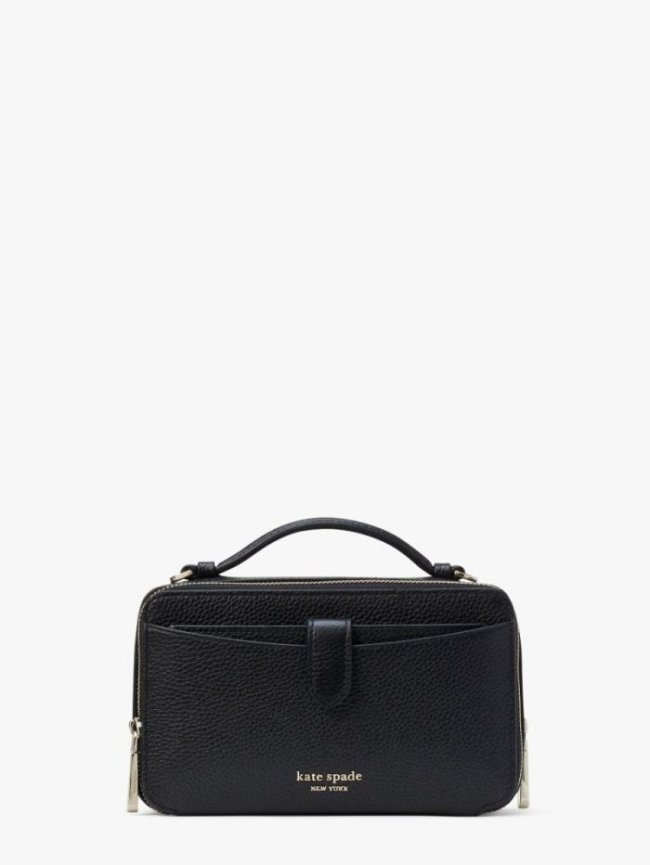 Kate Spade Women's Black Hudson Double Zip Crossbody | Canada