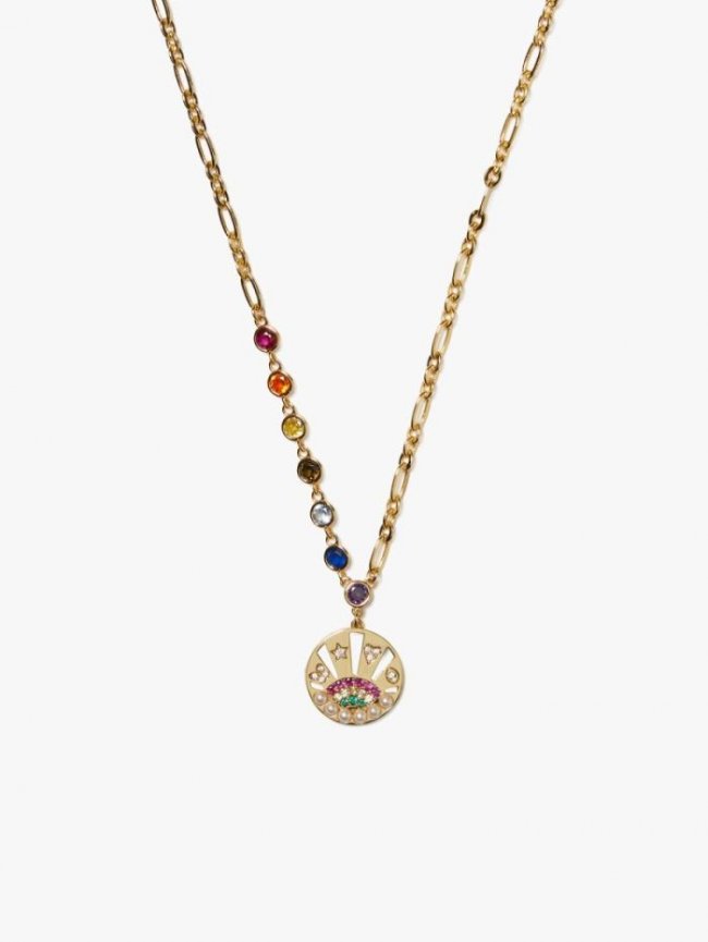 Kate Spade Women's Multi Rainbow Medallion Pendant | Canada