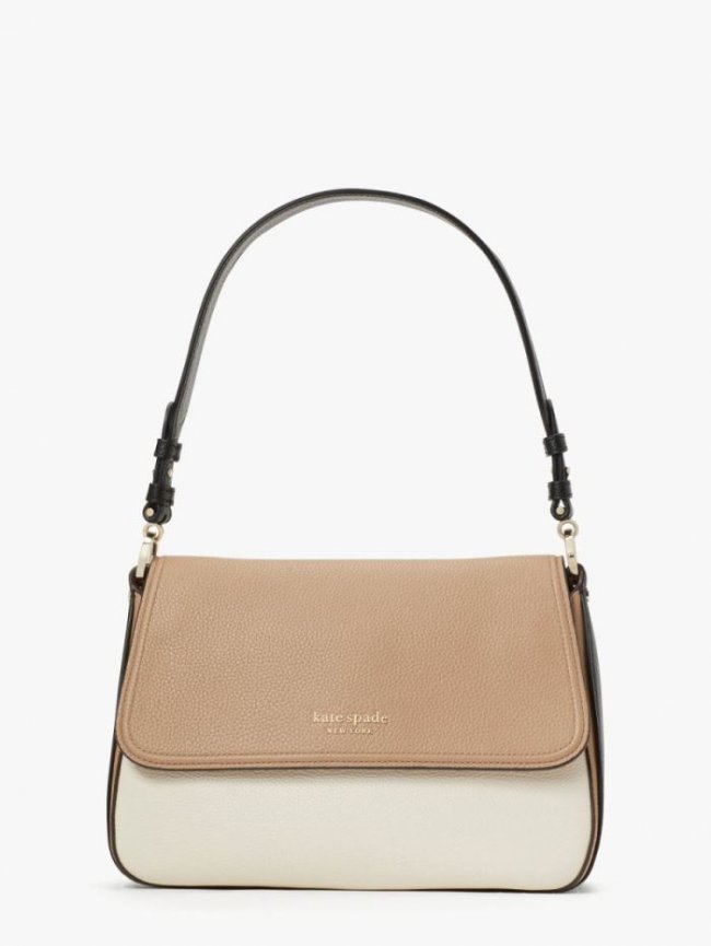 Kate Spade Women's Parchment Multi Hudson Colorblocked Large Hobo Bag | Canada New Arrivals