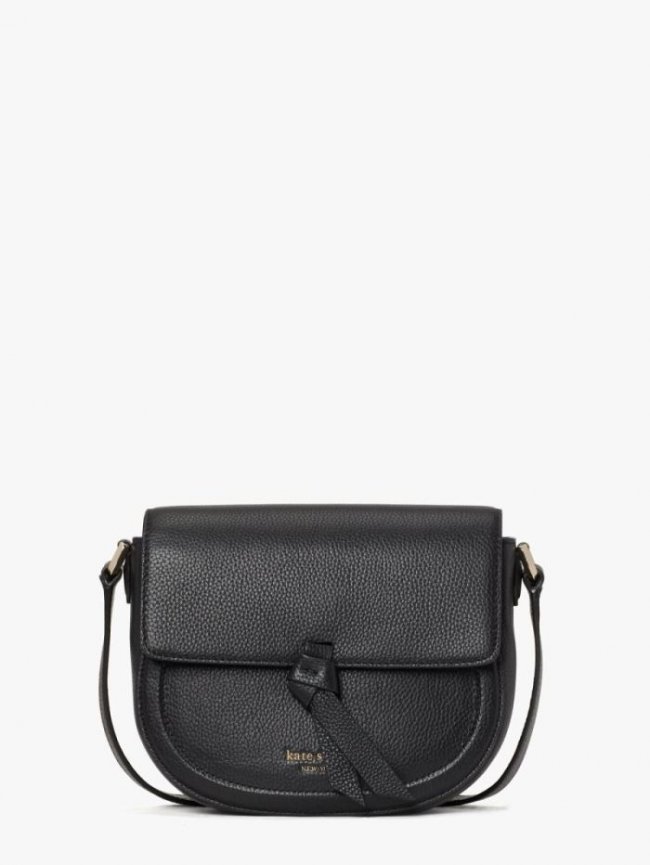 Kate Spade Women's Black Knott Medium Saddle Bag | Canada