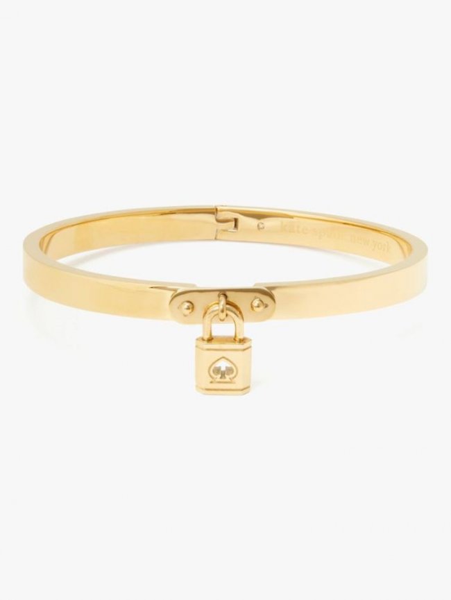 Kate Spade Women's Gold. Lock And Spade Charm Bangle | Canada