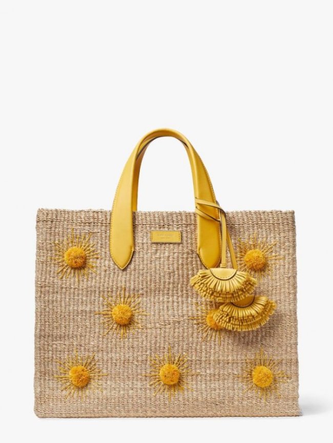 Kate Spade Women's Morning Light Multi Manhattan Sun Raffia Large Tote | Canada