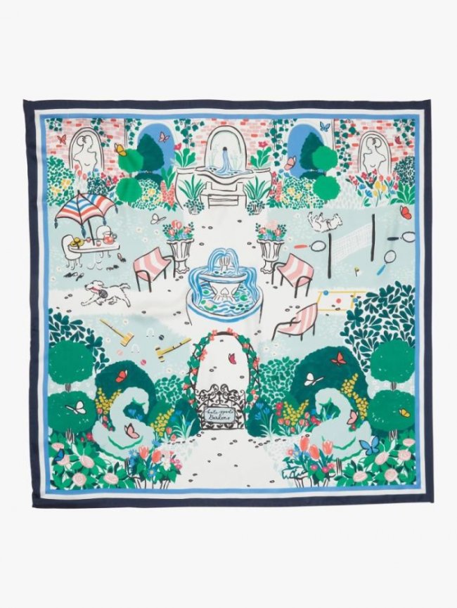 Kate Spade Women's 992 Multi (March) Garden Party Silk Square Scarf | Canada