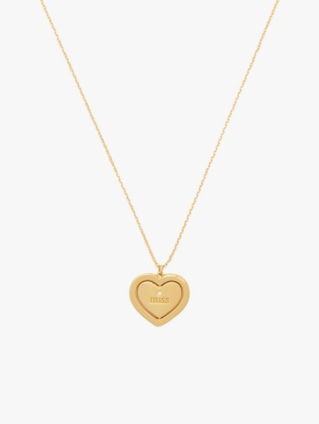 Kate Spade Women's Clear/Gold. At Heart Miss To Mrs Pendant | Canada