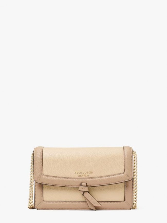 Kate Spade Women's Warm Stone Multi Knott Colorblocked Flap Crossbody | Canada