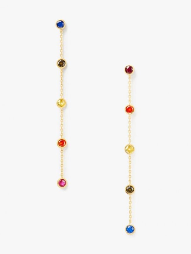 Kate Spade Women's Multi Rainbow Dot Linear Earrings | Canada