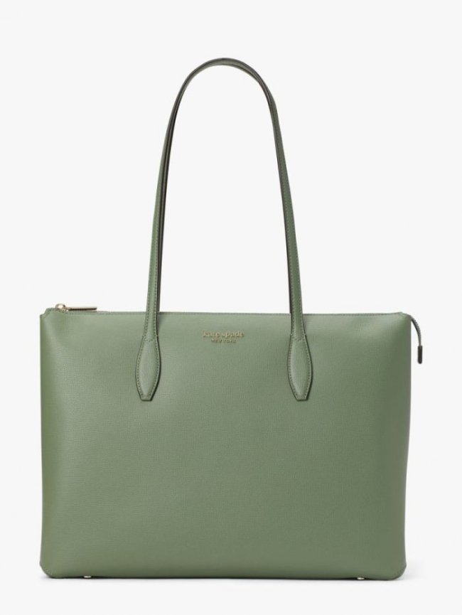 Kate Spade Women's Agean Teal All Day Large Zip-Top Tote | Canada New Arrivals