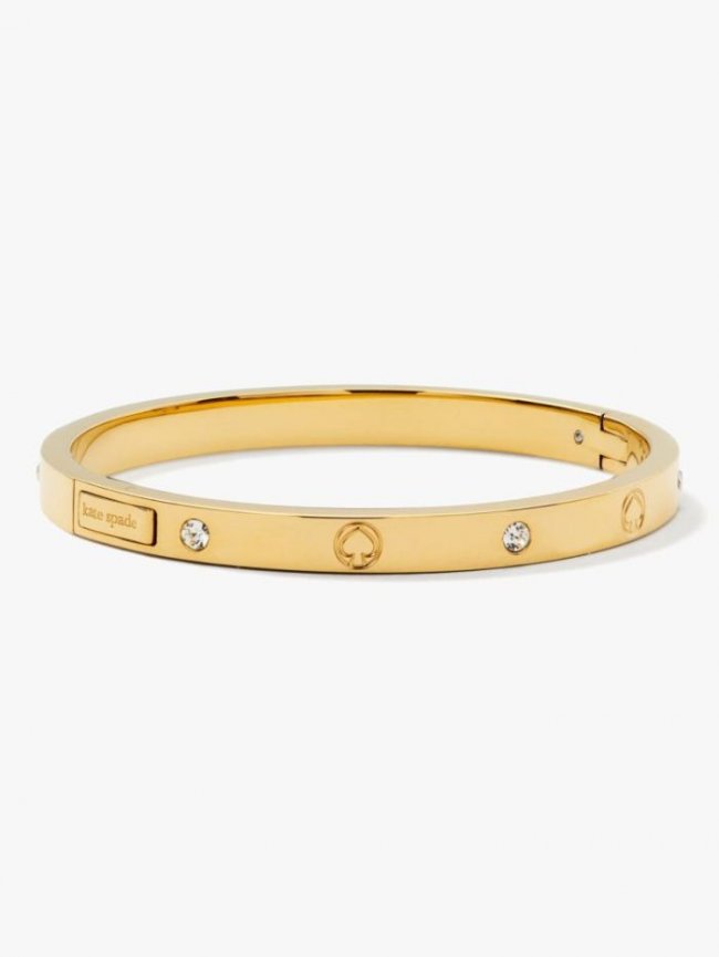 Kate Spade Women's Gold Infinite Spade Engraved Spade Bangle | Canada