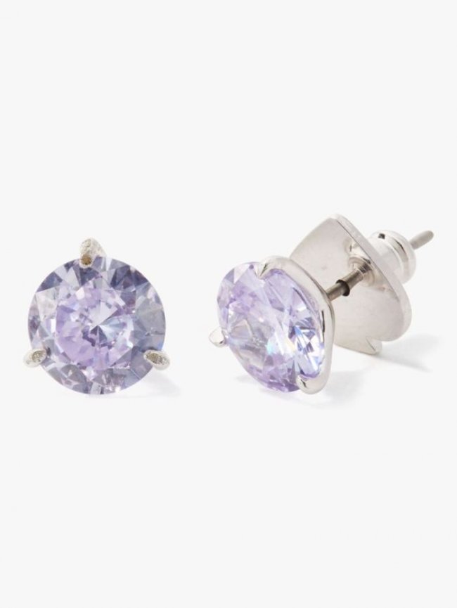 Kate Spade Women's Light Amethyst Brilliant Statements Tri-Prong Studs | Canada