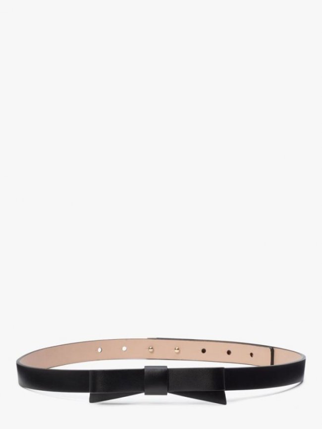 Kate Spade Women's Black/Gold 001 Bow 19Mm Belt | Canada