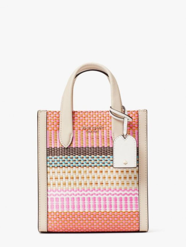 Kate Spade Women's Pink Multi Manhattan Striped Mini Tote | Canada