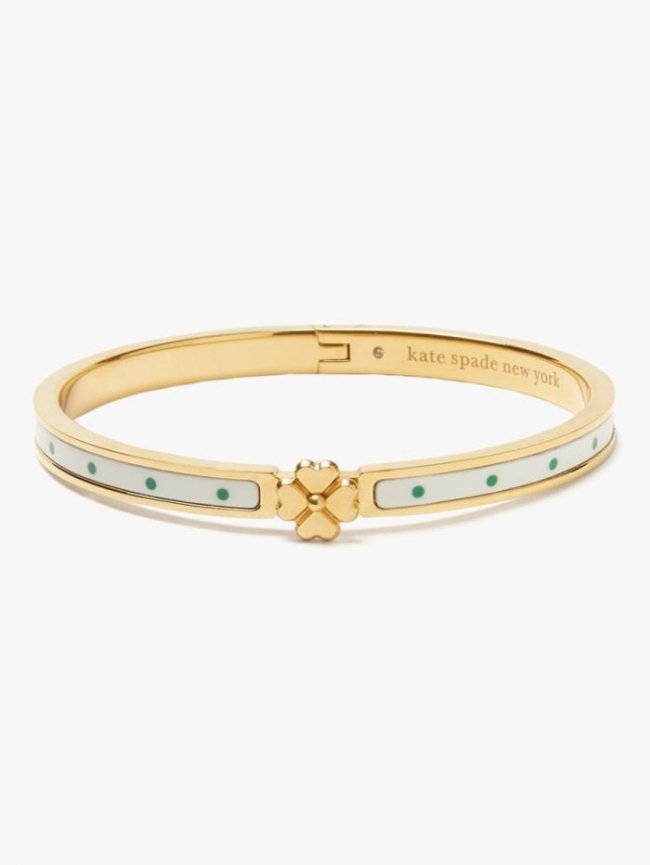 Kate Spade Women's Sun Dot Heritage Spade Flower Metal Thin Hinged Bangle | Canada