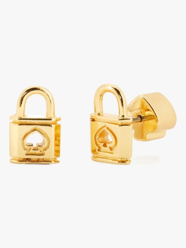 Kate Spade Women's Gold. Lock And Spade Studs | Canada