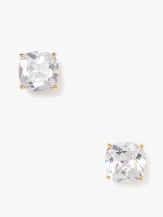 Kate Spade Women's Clear Mini Small Square Studs | Canada