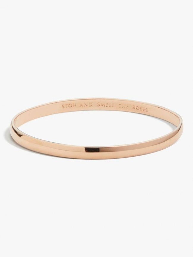 Kate Spade Women's Rose Gold Stop And Smell The Roses Idiom Bangle | Canada