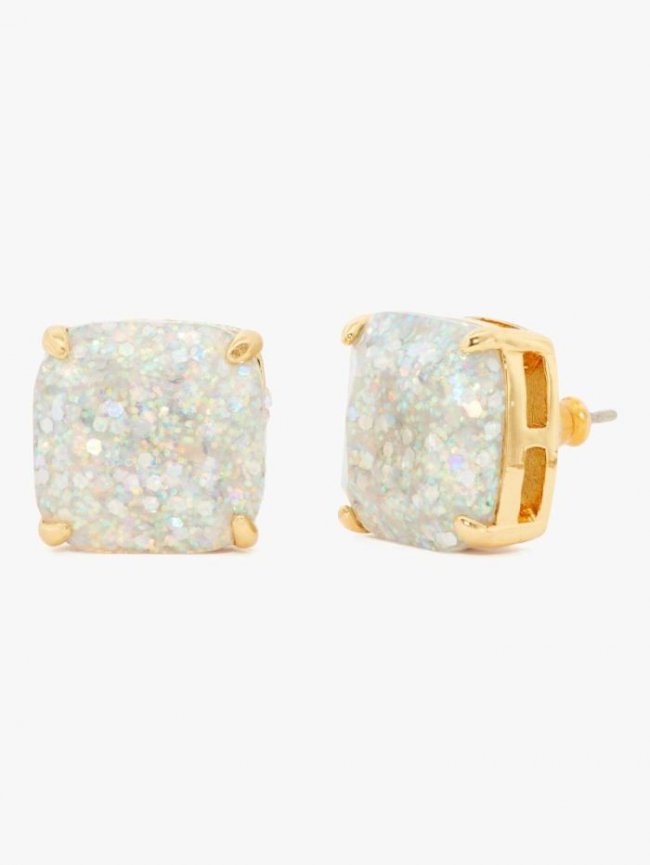 Kate Spade Women's Opal Glitter Small Square Studs | Canada